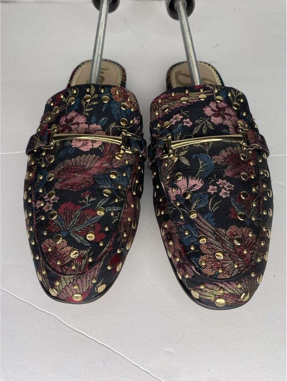 Sam Edelman Marilyn Studded Jacquard Mules Size 8.5